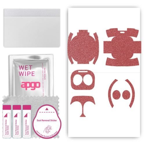 folia naklejka skórka strukturalna na TYŁ+BOKI do Samsung Galaxy Buds 2 - Różowy Pastel Matowy Chropowaty Baranek - apgo SKINS