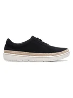 Trampki damskie - Clarks Skórzane sneakersy w kolorze czarnym - miniaturka - grafika 1