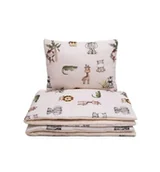 Pościel dla dzieci - Pościel bawełniana z wypełnieniem 100x135cm Zoo - miniaturka - grafika 1