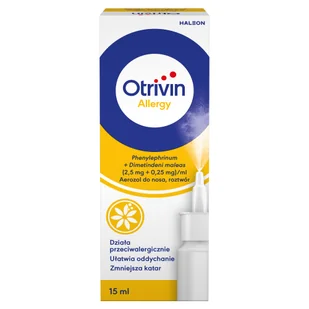 Novartis OTRIVIN ALLERGY aerozol do nosa 15ml - Przeziębienie i grypa - miniaturka - grafika 1