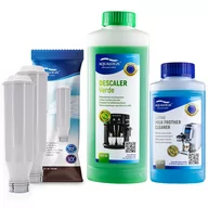 Akcesoria i części do ekspresów do kawy - Zestaw Krups - Filtr AL-TES46 2szt, Odkamieniacz Aqualogis Verde 500ml, Płyn Czyszcący System Mleczny Aqualogis Latteo 250ml - miniaturka - grafika 1
