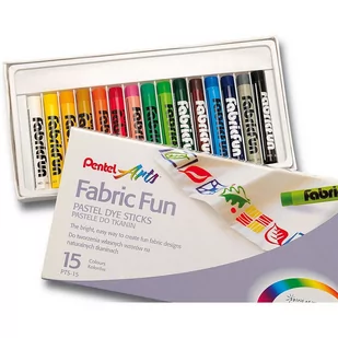 Pentel Kredki pastele do tkanin 15 kolorów - Przybory szkolne - miniaturka - grafika 1