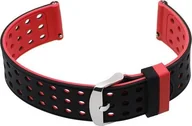 Akcesoria do smartwatchy - Pasek gumowy do zegarka U12 - czarny/czerwony - 22mm - miniaturka - grafika 1