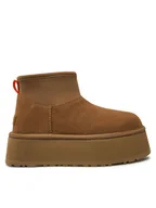 Śniegowce damskie - Ugg Śniegowce W Classic Mini Dipper 1168170 Brązowy - miniaturka - grafika 1
