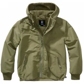 Odzież taktyczna i umundurowanie - Kurtka dziecięca BRANDIT Windbreaker Frontzip - Oliwkowa 122-128 (7-8 Lat) - miniaturka - grafika 1