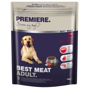PREMIERE Best Meat Adult Wołowina 1 kg - Sucha karma dla psów - miniaturka - grafika 1