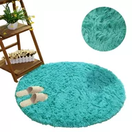 Dywany - Dywan okrągły Shaggy Strado 200x200 TurquoiseSea (Turkusowy) - miniaturka - grafika 1