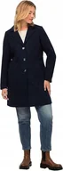 Płaszcze damskie - Ulla Popken Granatowy Płaszcz Klasyczny Z Guzikami 42 Jya - miniaturka - grafika 1