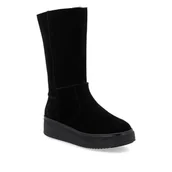 Botki damskie - Botki damskie kozaki Rieker 78851-00 zimowe skórzane ocieplane wełną -40 - miniaturka - grafika 1