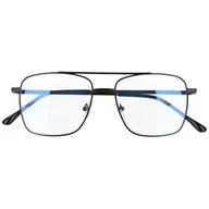 Okulary korekcyjne, oprawki, szkła - Okulary pilotki zerówki filtr Blue Light do komputera 2560-4 - miniaturka - grafika 1