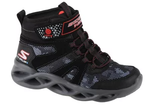 Śniegowce damskie - Skechers Twisted Brights - Zerrix 400145L-Bkrd, Dla Chłopca, Śniegowce, Czarne - grafika 1