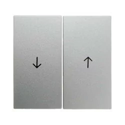 Hager polo Berker B.7 Glas Klawisze z symbolem Strzałka aluminium 16251404 16251404 - Klawisze i ramki - miniaturka - grafika 1