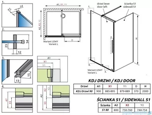 Radaway Furo Kdj Brushed Nickel kabina 90x80cm lewa szczotkowany nikiel 10104472-91-01L/10110430-01-01/10113080-01-01 - Kabiny prysznicowe Radaway Furo Kdj Brushed Nickel kabina 90x80cm lewa szczotkowany nikiel 10104472-91-01L/10110430-01-01/10113080-01-01 - Kabiny prysznicowe - miniaturka - grafika 2