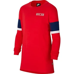 Nike Chłopcy B AIR TOP LS Long Sleeved T-Shirt, University Red/Blue Void/White/White, L - Koszulki i topy damskie - miniaturka - grafika 1