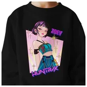 Bluzy dla dziewczynek - BLUZA DZIECIĘCA HUNTRIX ZOEY KPOP 122-128 BAWEŁNIANA JAKOŚĆ - miniaturka - grafika 1