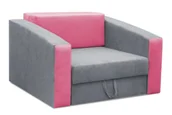 Łóżka dla dzieci i młodzieży - Szaro-różowy młodzieżowy fotel rozkładany H7-C92 - miniaturka - grafika 1