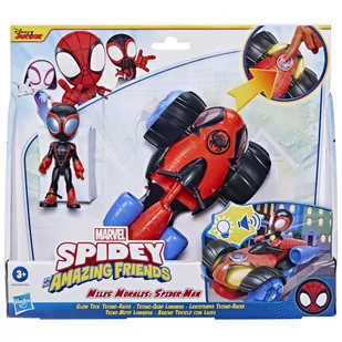 Hasbro, Spider-Man Spidey I Super-Kumple Techno Racer Pojazd Ze Światłami - Samochody i pojazdy dla dzieci - miniaturka - grafika 1