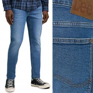Spodnie męskie - Lee LUKE SLIM TAPERED Mid Worn In RURKI BLUE DżINS W32 L34 - miniaturka - grafika 1