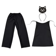 Stroje karnawałowe - ZESTAW KOTEK CZARNY 116-128 4el - miniaturka - grafika 1