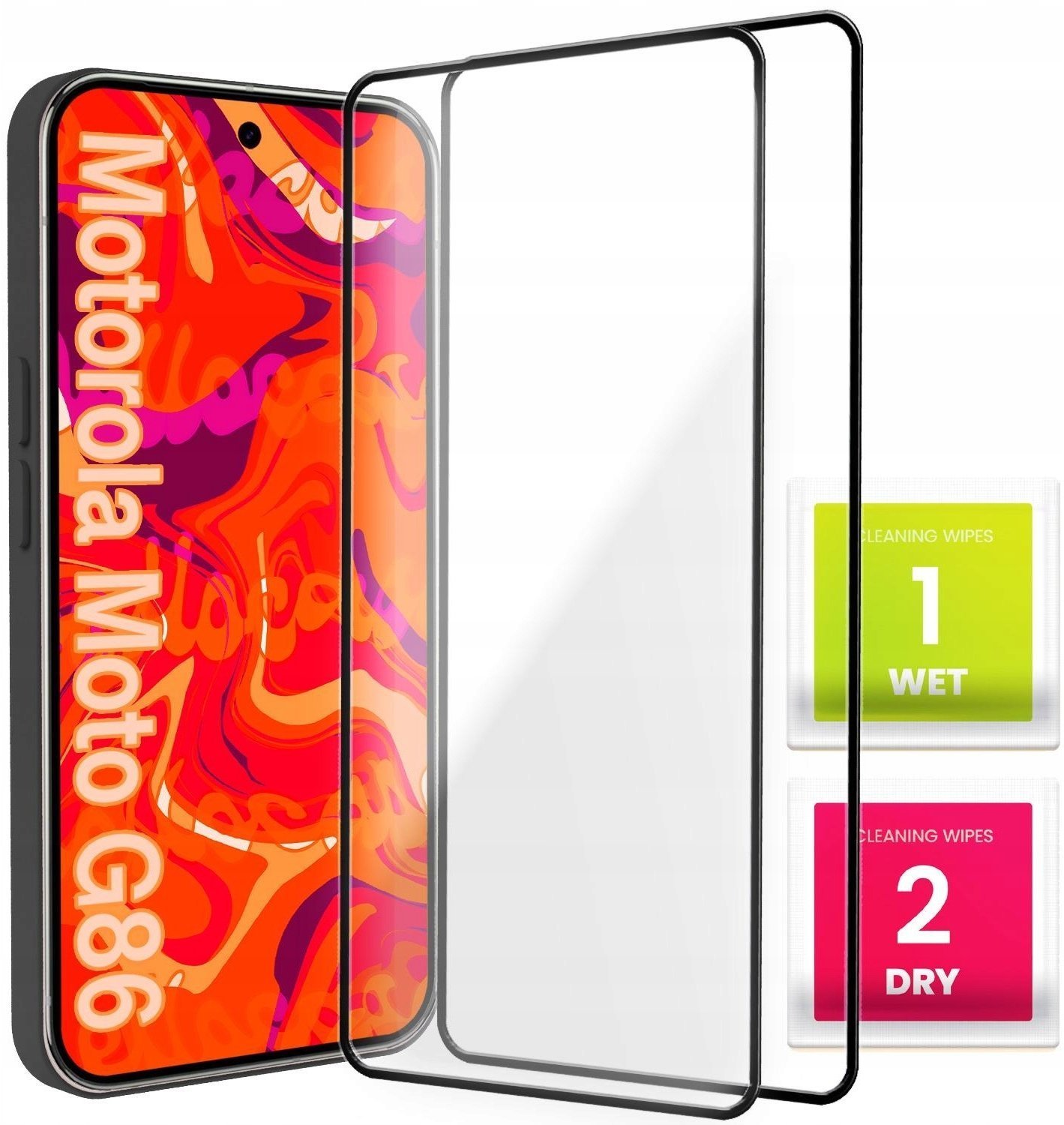 2-PAK Szkło Hartowane Do Motorola Moto G86 / G86 Power Pełne, 5D, Szybka