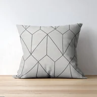 Poduszki dekoracyjne - Poduszka Welurowa z poszewką dekoracyjna Geometria Marengo - miniaturka - grafika 1