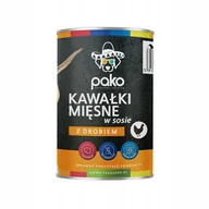 Mokra karma dla psów - PAKO mokra karma dla psa kawałki w sosie drób 415g - miniaturka - grafika 1