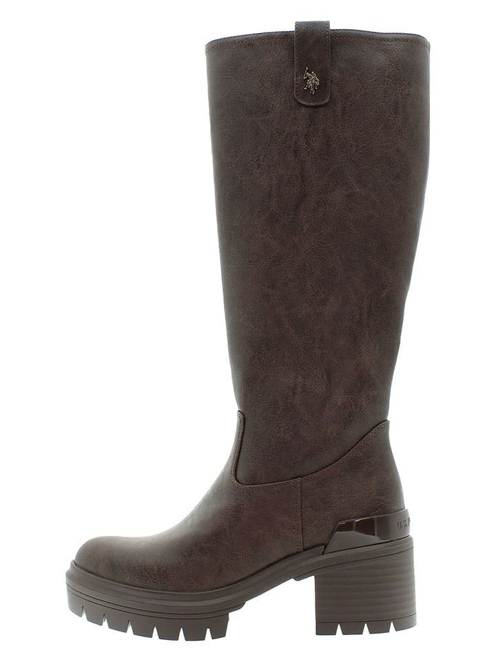 U.S. Polo Assn. Kozaki w kolorze brązowym