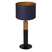 Lampy stojące - Luminex Table lamps 3594 Lampa stołowa lampka 1X60W E27 czarny/naturalny/niebieski/złoty - miniaturka - grafika 1