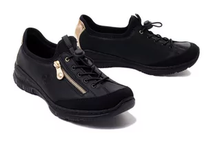 RIEKER N3269-00 black, półbuty damskie - Rieker - Półbuty damskie - miniaturka - grafika 1