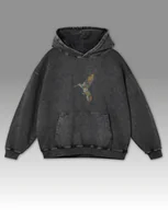 Bluzy damskie - Bluza z Kolibrem Haft Oversize Sprana Kolorowy Ptak Grafitowy XL - Empik - miniaturka - grafika 1