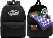 Plecaki szkolne i tornistry - VANS PLECAK SZKOLNY OLD SKOOL CZARNY DUŻY KLASYK REALM DESKA BLACK - miniaturka - grafika 1