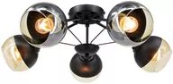 Lampy sufitowe - MLAMP Modernistyczna LAMPA sufitowa ELM1018/5 BL MLAMP loftowa OPRAWA szklane kule czarne ELM1018/5 BL - miniaturka - grafika 1