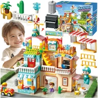 Klocki - KLOCKI KONSTRUKCYJNE LUKSUSOWA WILLA DUŻY PIĘTROWY DOMEK 275 el. 3+ FL42007 - miniaturka - grafika 1