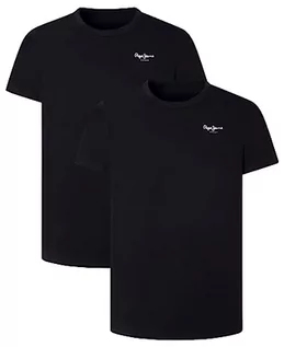 Koszulki męskie - Pepe Jeans Męska bluzka od piżamy (2 sztuki), czarny (czarny), XXL - grafika 1