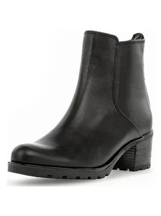 Gabor Skórzane botki w kolorze czarnym - Botki damskie - miniaturka - grafika 1