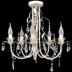 Vida Lampa wisząca elegancka biała 5 żarówek V-240687 - Lampy sufitowe - miniaturka - grafika 1
