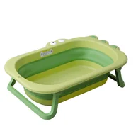 Wanienki dla dzieci - Wanienka składana "Krokodyl", zielona - Babyhood BH-327G - miniaturka - grafika 1