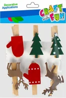 Zabawki kreatywne - Craft With Fun, Ozdoba dekoracyjna klamerki Mix, Boże Narodzenie, 501911 - miniaturka - grafika 1