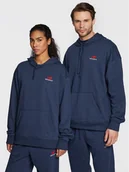 Bluzy męskie - New Balance Bluza Unisex UT21500 Granatowy Relaxed Fit - miniaturka - grafika 1