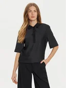 Bluzki damskie - Calvin Klein Bluzka K20K207977 Czarny Regular Fit - miniaturka - grafika 1