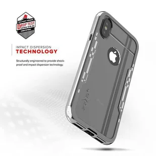 Zizo Shock Case Pancerne etui iPhone Xs / X z hartowanym szkłem na ekran (Silver/Gray) - Etui i futerały do telefonów - miniaturka - grafika 9