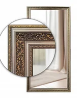 Lustra - Lustro łazienkowe 90x60 w brązowo złotej ramie odpornej na wilgoć u49 - miniaturka - grafika 1