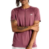 Koszulki męskie - Koszulka New Balance MT41222FDP - fioletowa - miniaturka - grafika 1