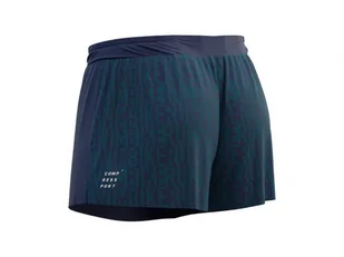 COMPRESSPORT Spodenki do biegania męskie RACING SPLIT SHORT SWIM BIKE RUN 2021 niebieskie - Spodnie sportowe męskie - miniaturka - grafika 1