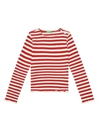 Bluzki damskie - United Colors Of Benetton Bluzka 33LQC10OM Czerwony Regular Fit - miniaturka - grafika 1