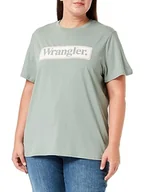 Koszulki i topy damskie - Wrangler Damska koszulka Regular Tee, Light Matcha, L - miniaturka - grafika 1