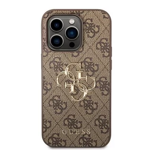 Guess GUHCP15X4GMGBR iPhone 15 Pro Max 6.7" brązowy/brown hardcase 4G Big Metal Logo - Etui i futerały do telefonów - miniaturka - grafika 3