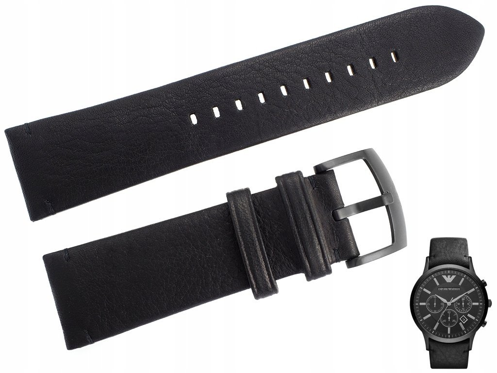 Pasek do zegarka Emporio Armani AR2461 24 mm czarny