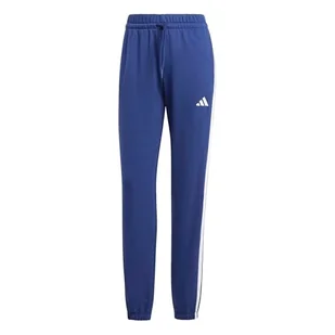 adidas Kobiety ESSENTIALS 3-STRIPES FRENCH TERRY CUFFED PANTS, Dark Blue/White, XXL - Spodnie rowerowe - miniaturka - grafika 1