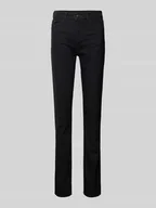 Spodnie damskie - Jeansy o kroju slim fit z 5 kieszeniami - miniaturka - grafika 1